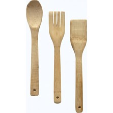 1001 Bambu Tahta Kaşık Seti, 3 Parça