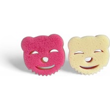 1001 Çift Taraflı Bulaşık Süngeri, Gülen Kedi Yüz Ovucu Dayanıklı Sünger, Scrub And Sponge - 2'