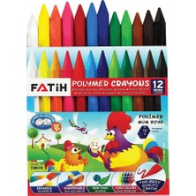 Fatih Mum Pastel Boya Polymer Crayons Kısa 12 Renk 50110/F