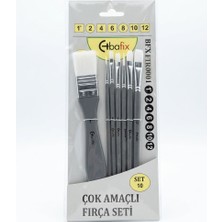 Bafix Fırça Seti Set-10 Gri (1,2,4,6,8,10,12)7 Li BFX-FIR0001