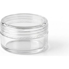 1001 3,8cm 10ML Şeffaf Kapaklı Mini Kavanoz Küçük Takı ve Mini Eşya Saklama Kutusu 2'li