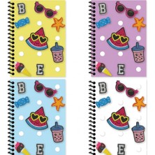 Keskin Color Plastik Kapak Spiralli Fun Defter A6 80 Yp. Çizgili
