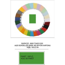 Alex Schoeller Fon Kartonu 25X35 No:54 Yeşil 100 Lü ALX-2654