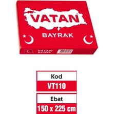 Vatan Türk Bayrağı Polyester 150X225 VT110