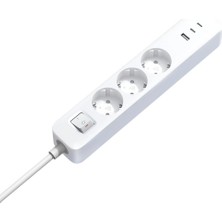 1001 20W Power Strip 3’lü Priz - 2× Usb-C + 1× Usb-A Hızlı Şarj (Xiaomi Türkiye Garantili)