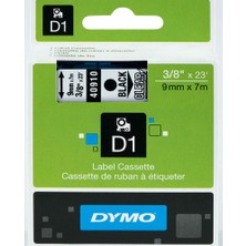 Dymo D1 Şerit Standart 9 Mmx7 mt Şeffaf Üzerine Siyah 40910 S0720670