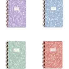 Keskin Color Defter Karton Kapak Spiralli Pastel Flora A6 80 Yp Çiz. 384951-99