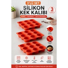 Stork 3 Adet 9'lu Silikon Yarım Küre Kek ve Çikolata Kalıbı - Yapışmaz, Isıya Dayanıklı Mousse ve Mini Tatlı Kalıbı
