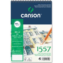 Canson 1557 Resim ve Çizim Blok 180 gr A5 20 Yp Üstten Spiralli