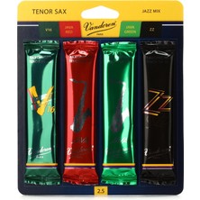 1001 SRMIXT25 Tenor Sax Jazz Reed Karışık Kart Her Biri 1 Adet Zz, V16, Java ve Java Red Strength 2.5