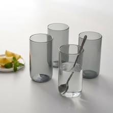 1001 4'lü Borosilikat Cam Bardak Seti - 460 ml Büyük Boy Isıya Dayanıklı Renkli Meşrubat ve Kahve