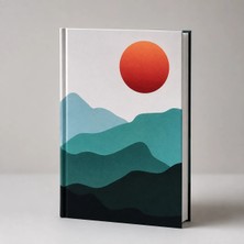 Pagos Yayınları Minimalist Dağ Manzaralı Defter A5 Sert Kapak 80 Yaprak 80 gr Çizgisiz Not Defteri