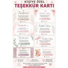 Emtory Home 180 Adet Kişiye Özel Teşekkür Kartı - Yapay Zekada Yap Biz Basalım ! 8x6 cm 210GR - Paketleme Kartı