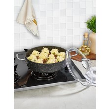 1001 Black Line Granit Karnıyarık Tencere 24 cm Siyah 24 cm