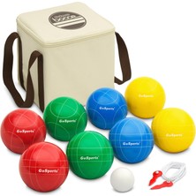 1001 90 mm Backyard Boccia Seti, 8 Küre, Pallino, Çanta ve Ölçüm Ipi - Birinci Sınıf Reçine