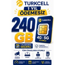 Sonreir Turkcell 4G ve 5G Güvenlik Kamerası SIM Kartı 1 Yıl 240 GB Data Hattı Modem Araç İçi Kameralar İçin