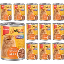 1001 Allday Tavuklu Kedi Konservesi 400 gr x 12 Adet
