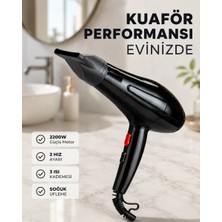 2200W Saç Kurutma Makinesi Soğuk ve Sıcak Üfleme Fonksiyonlu Midastech