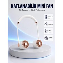 5 Kanatlı Sessiz Mini Fan 3 Vitesli Katlanabilir Asılabilir Midastech