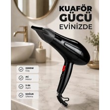 2200W Güçlü Motorlu Ergonomik Fön Makinesi Midastech