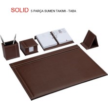 Gıpta Sümen Takımı 5 Parça Solid Sade Taba 7135