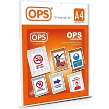 Ops Afiş Taşıyıcı Sergileme Ürünü Duvar Tipi A4 070
