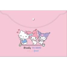 Hello Kitty And Friends Çıtçıtlı Dosya Plastik A4 120770-13