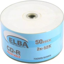 Elba CD R 80 Dk / 700 MB 52X 2x 50 Li Printable