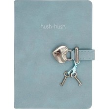 Hush Hush Kilitli Defter 80 gr 160 Yp.çiz. A.mavi