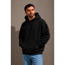 Enb1r Moda Oversize Hoodie Sweatshirt Kapüşonlu Kanguru Cepli Premium Kalın Kışlık