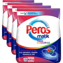1001 Toz Çamaşır Deterjanı Canlı Renkler 4500 G (4 Paketi)