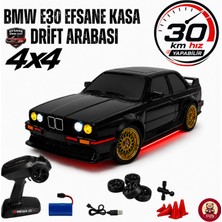 1001 Uzaktan Kumandalı Bmww E30 Drift Arabası Retro Efsane Kasa 30 Km/h Sürat Yapabilen 4x4 Şarjlı H