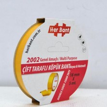 Her Bant Çift Taraflı Köpük Bant Askılı 18X5 mt 2002