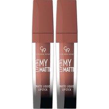 1001 Liping My Matte Likit Ruj No: 23 - Suya Dayanıklı Ultra Mat Ruj (2 Paketi)
