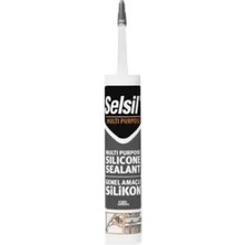 Siyah Universal Silikon - 280 gr - Dolgu Silikonu Midastech