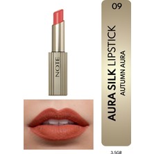 1001 Aura Silk Lipstick 09 Autumn Aura Kremsi Yarı Parlak Ruj - Mercan