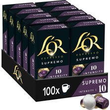 1001 Espresso 10 Supremo x 10 Paket | Yoğunluk 10, Nespresso Makineleri ile Uyumlu
