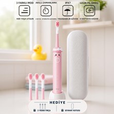 1001 Oral B2 Kids Care Şarj Edilebilir Diş Fırçası Pembe + 4 Adet Fırça Başlık