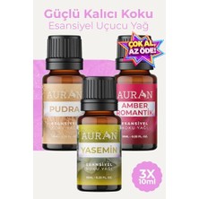 1001 Pudra, Yasemin, Amber Saf Esansiyel Uçucu Yağ Buhurdanlık Yağı Difüzör Esansı Aromaterapi 3x