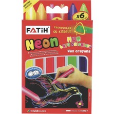 Fatih Mum Pastel Boya Neon Wax Crayon Jumbo 6 Renk Neon