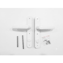 1001 Pvc Pimapen Banyo Wc Plastik Sac Destekli Kapı Kolu Takımı (1, Beyaz, Çevir Kilit)