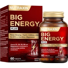 1001 Big Energy Plus 60 Tablet - Panax Ginseng, Taurin, Kafein, Nadh, CO-Q10, L-Karnitin, Magnesium