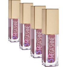 1001 3D Mega Shine Lipgloss No: 106 Dudak Parlatıcısı (4 Paketi)
