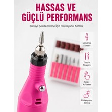 Elektrikli Manikür Pedikür Törpü Seti 6 Başlıklı Yeni Nesil Midastech