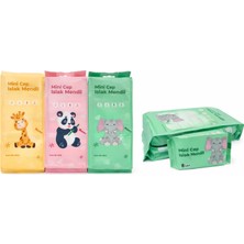 1001 Aksu Mini Cep Islak Mendil 3 Paket 24'lü 192 Mendil DMR-3125