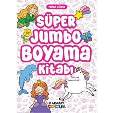 4e Süper Jumbo Boyama Kitabı- Pembe DÜNYA-128 Syf.