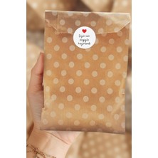1001 100LÜ Hediye Paketi Seti, Puantiyeli Kese Kağıdı (11X20 Cm) ve 105 Adet Sticker