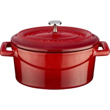 1001 Metal Oval Mini Tencere, Kırmızı