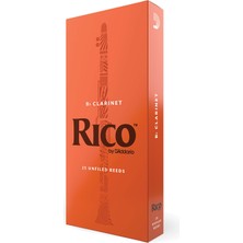 1001 Klarnet Yaprakları - Rico Bb Clarinet Reeds - RCA2520 - Kalınlık 2.0-25 Adet
