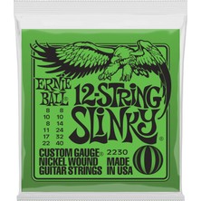 1001 Slinky 12 Telli Nikel Yara Elektro Gitar Telleri, Ölçü 8-40